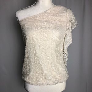 Lace One Shoulder Top